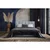 MID.YOU OBLAZINJENA POSTELJA 180 cm x 200 cm , les, tekstil, leseni material modra