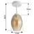 BRILAGI - LED plafonski luster R GLASS 1xE27/60W/230V prečnik 17cm bela/zadimljeno bež