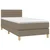 Vidaxl Box spring postelja z vzmetnico taupe 90x200 cm blago