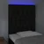 Vidaxl vidaXL Vzglavje postelje z LED diodo črno 80x7x118/128 cm blago