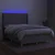 Vidaxl Box spring postelja z vzmetnico LED sv. siva 140x200 cm blago