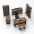 Hanah Home Kancelarijski set Braon