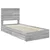 Krevet s od storage Siva Sonoma 100 x 200 cm Konstruirano drvo