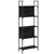 Police za knjige s 5 razina crne 60,5 x 24 x 166,5 cm drvene