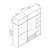 Hanah Home Garderober Kale-3930, 225x255x52 cm, Beli