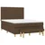 Vidaxl Box spring postelja z vzmetnico temno rjav 140x190 cm blago