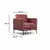 Atelier del Sofa Fotelja Sino 87x90x81cm Roze
