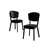 Hanah Home set trpezarijskih stolica Nape 6 kom, crna tkanina Babyface, crne metalne noge