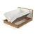 Kremno bela/v naravni barvi boxspring postelja s prostorom za shranjevanje 200x200 cm Asahi – Maison de Reve