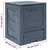 Vidaxl Vrtni kompostnik 60x60x73 cm 260 L siv