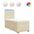 vidaXL Box spring postelja z vzmetnico krem 90x200 cm blago