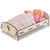 Drevená postieľka Wooden Bed Floral Corolle pre 30-36 cm bábiku CO141370