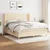 Vidaxl Box spring postelja z vzmetnico krem 160x200 cm blago