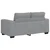 Dvodijelni set sofa s jastucima, svijetlo siva tkanina