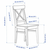 INGATORP / INGOLF Sto i 6 stolica, crna/smeđe-crna, 155/215 cm