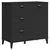 Komoda VIKEN crna 80 x 40 x 80 cm od konstruiranog drva