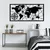 Wallity Metalni Ukras Za Zid World Map Large 2