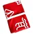 Swimaholic swimming world microfibre towel red