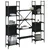 Police za knjige crne 155,5 x 24 x 166,5 cm konstruirano drvo