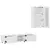 Set TV komoda FLORIN 3 pcs Visoki sjaj bijela Konstruirano drvo