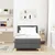 Vidaxl LED Box Spring Postelja Temno siva 100 x 200 cm blago