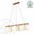 Luster na sajli AIDA 3xE27/15W/230V prečnik 25 cm hrast/krem