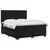 vidaXL Postelja boxspring z vzmetnico Črna 140 x 200 cm Žamet