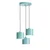 Opviq Luster Duz-195, 75-110cm, 45 cm, 3xE27, Tirkizni