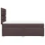 Vidaxl Box spring postelja z vzmetnico temno rjava 80x200 cm blago