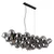 Globo 15633H1S - Luster na sajli UDO 6xE14/25W/230V crna