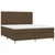Vidaxl Box spring postelja z vzmetnico temno rjava 160x200 cm blago