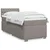 Vidaxl Box spring postelja z vzmetnico taupe 90x190 cm blago