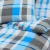 Set posteljine za poplun plavo-sivi 240x220 cm pamučni