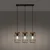 Sollux SL.1264 - Luster na sajli GOTTO 3xE27/15W/230V crna