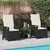 Vrtna stolica 2 pcs Crna i Krema 56 x 60 x 112 cm