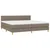 Vidaxl Box spring postelja z vzmetnico taupe 200x200 cm blago