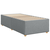 Box spring postelja z vzmetnico svetlo siva 80x200 cm blago