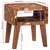 Vidaxl Stranska miza Rjava 40 x 32 x 46 cm Trdna obnovljena les