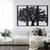 WallXpert metalni zidni ukras 5121, drvo sa pticama u 3 uramljena panela, 175 x 117 cm, crni