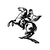 Wallity Zidna dekoracija Banksy 10, 68 x 72, Crna