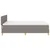 Vidaxl LED Box Spring Postelja z LED trakami Taupe 140 x 200 cm blago