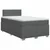 vidaXL Postelja boxspring z vzmetnico Temno siva 120 x 190 cm Blago