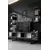 Hanah Home Chrome Line TV komoda sa dve police, Crna