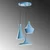 Conceptum Hypnose Luster Tom-3556, 45-135cm, O45 cm, 3xE27 , Plavi