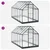 Vrtni staklenik s vratima Antracit 183,5 x 363,5 x 207 cm