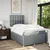 Vidaxl Box spring postelja z vzmetnico svetlo siva 120x200 cm blago
