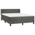 vidaXL Box spring postelja z vzmetnico temno siva 140x200 cm žamet