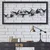 WallXpert metalni zidni ukras 5189, jato ptica u letu u pravougaonom ramu, 60 x 31 cm, crni