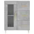 Visoka komoda siva betona 69,5x34x180 cm od konstruiranog drva
