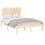 Vidaxl Posteljni okvir 135x190 cm trden les